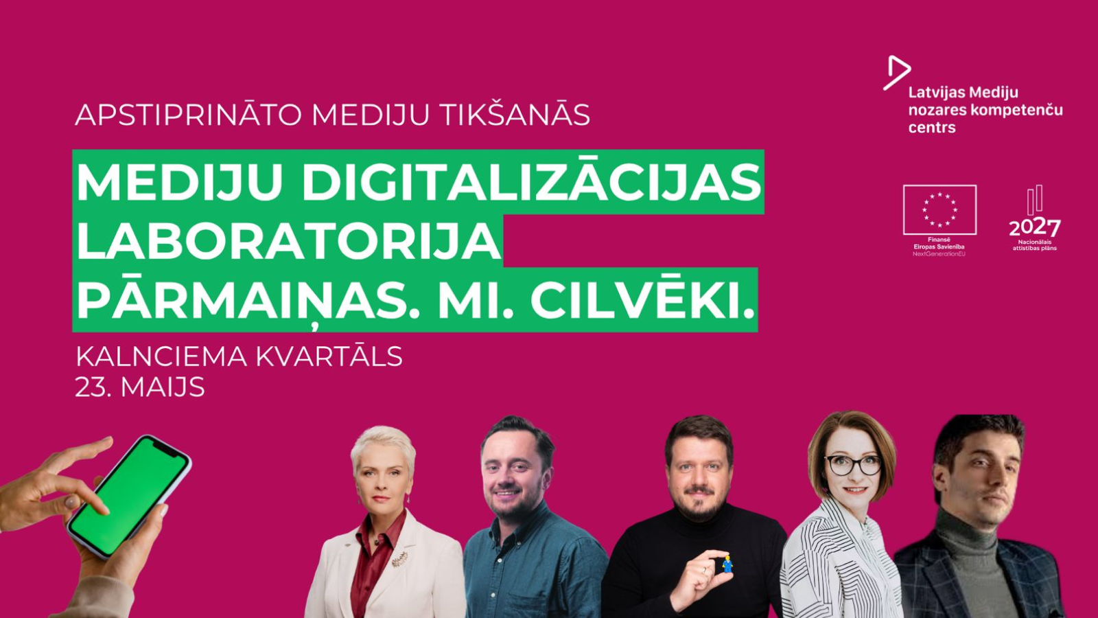 Mediju digitalizācijas laboratorija. Pārmaiņas. MI. Cilvēki.