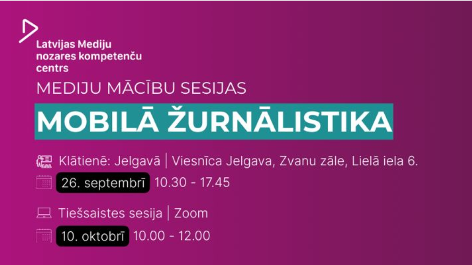 Mediju mācību sesijas MOBILĀ ŽURNĀLISTIKA